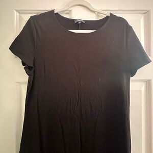 Classic Black Women's ribbed stretch midi dress